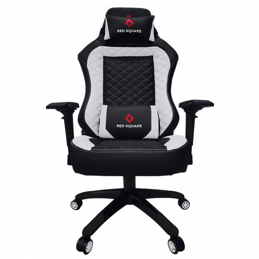 Игровое кресло Red Square Lux Black, искусственная кожа, черный/белый - фото 1