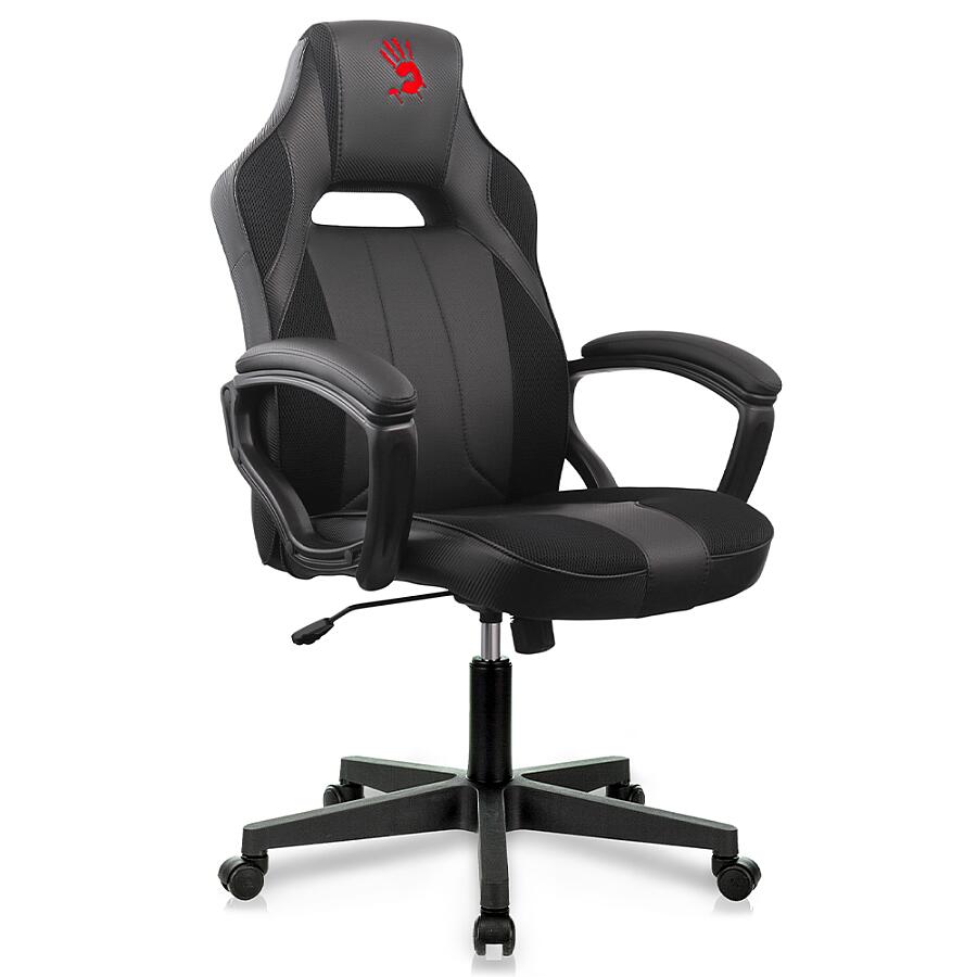 Игровое кресло A4Tech Bloody GC-200, искусственная кожа, черный/красный - фото 1