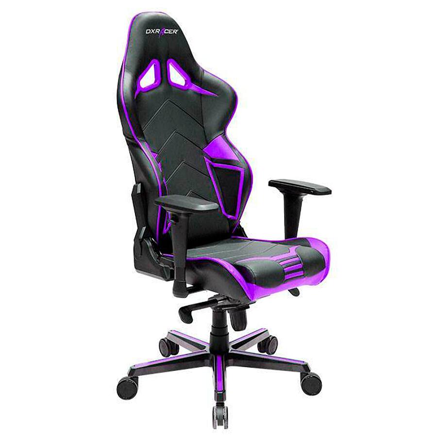 Игровое кресло DXRacer Racing OH/RV131/NV, черный/фиолетовый, экокожа - фото 1