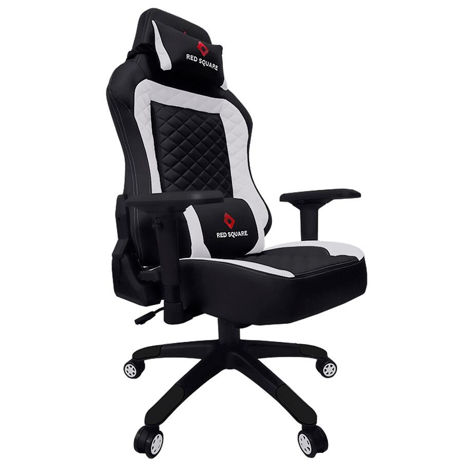 Игровое кресло Red Square Lux Black, искусственная кожа, черный/белый - фото 2