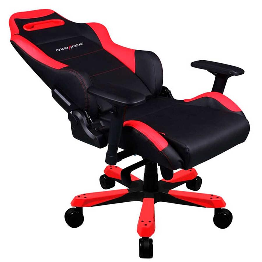 Игровое кресло DXRacer Iron OH/IS11/NR, искусственная кожа, черный, красный - фото 4
