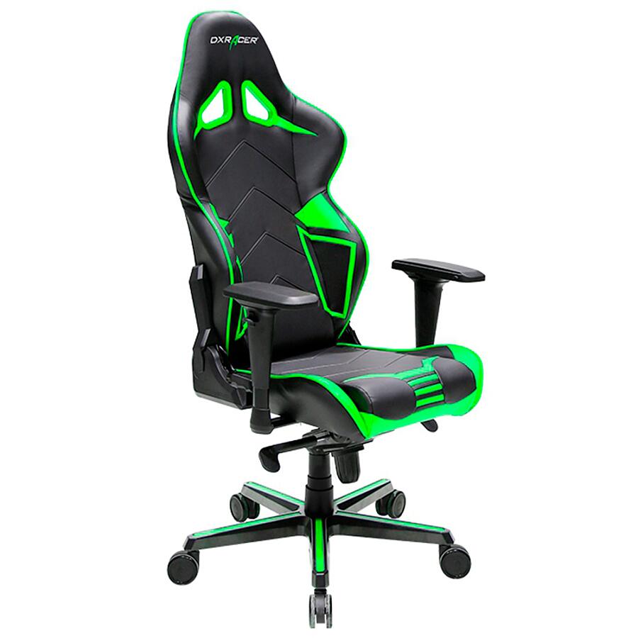 Игровое кресло DXRacer Racing OH/RV131/NE, черный/зеленый, искусственная кожа - фото 1