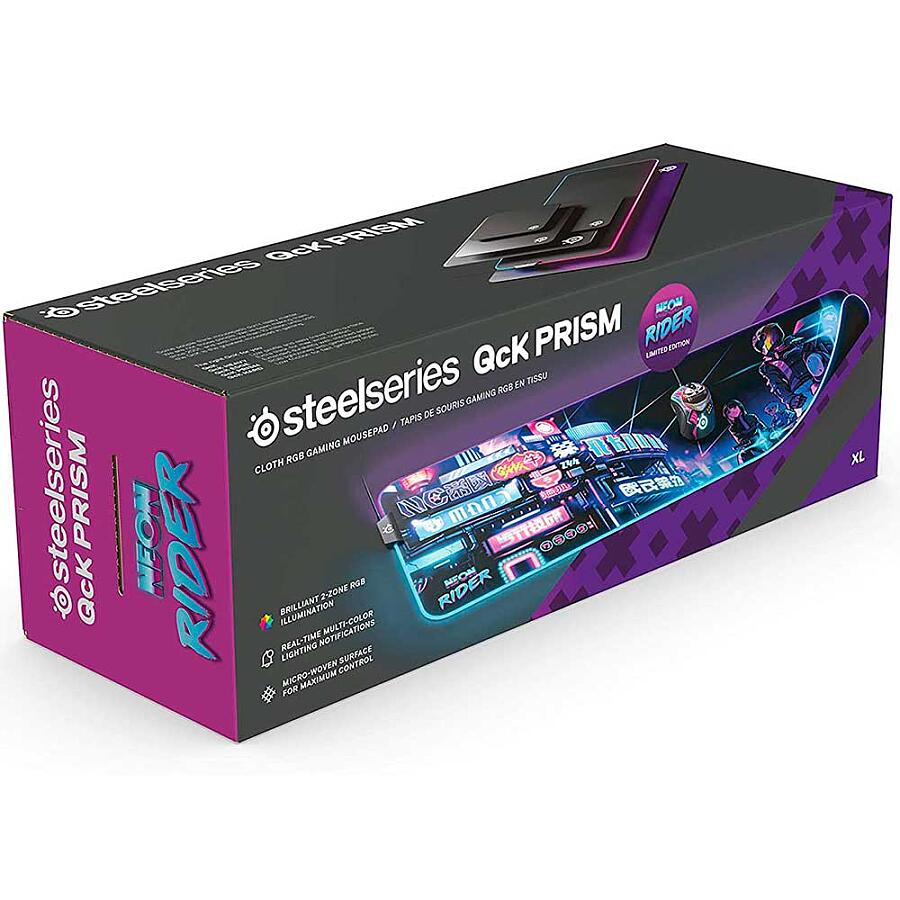 Коврик для мыши SteelSeries QcK Prism Cloth XL Neon Rider Edition - фото 3