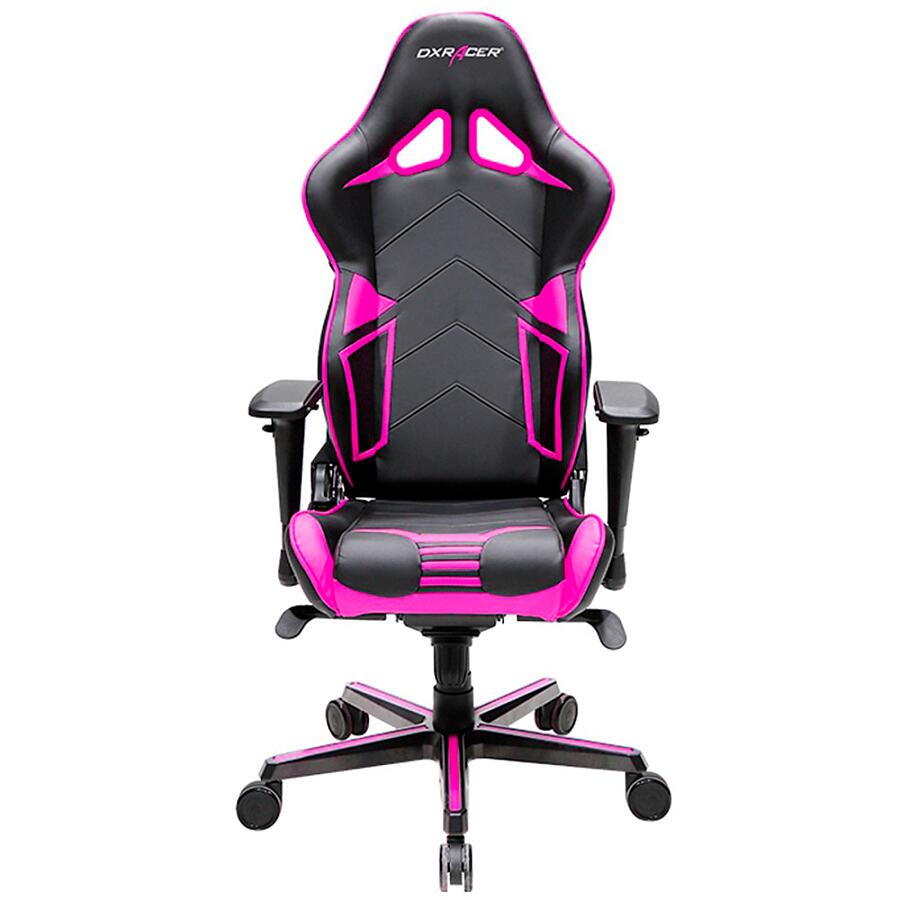 Игровое кресло DXRacer Racing OH/RV131/NP, черный/фиолетовый, искусственная кожа - фото 2