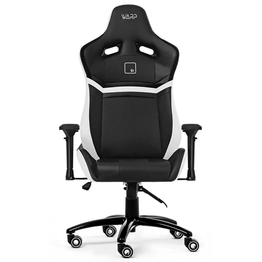 Игровое кресло WARP GR Black/White, искусственная кожа, белый/черный - фото 2