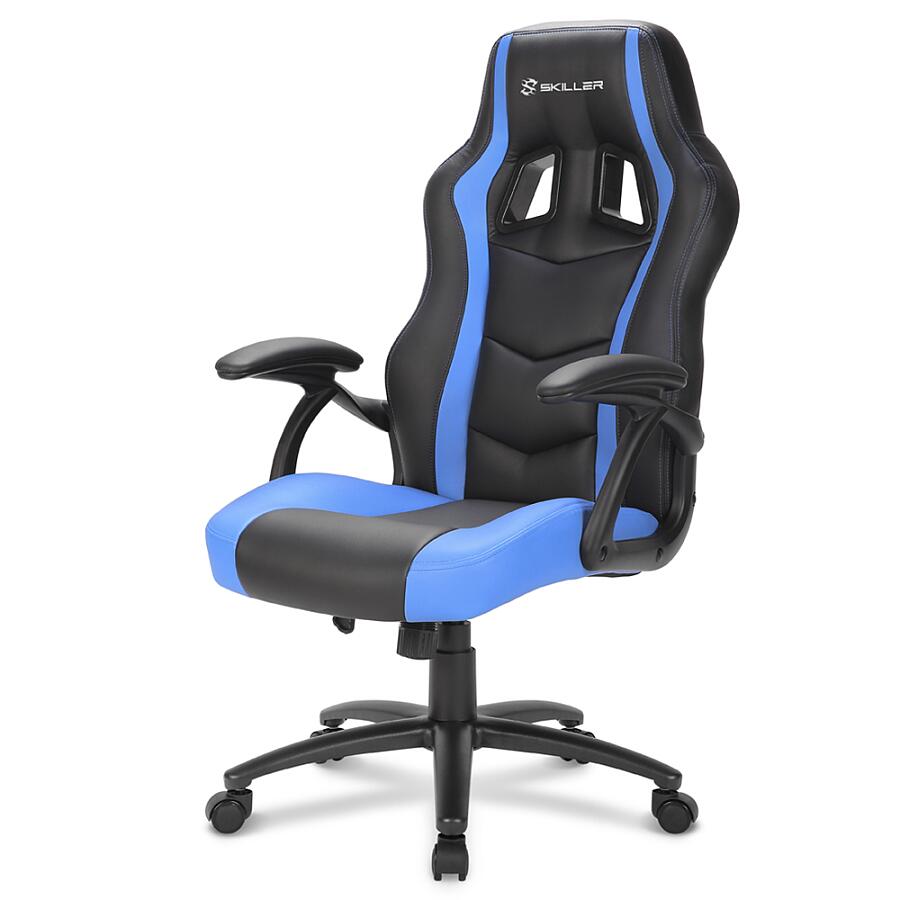Игровое кресло Sharkoon Shark SKILLER SGS1 Blue, искусственная кожа, черный/синий - фото 1