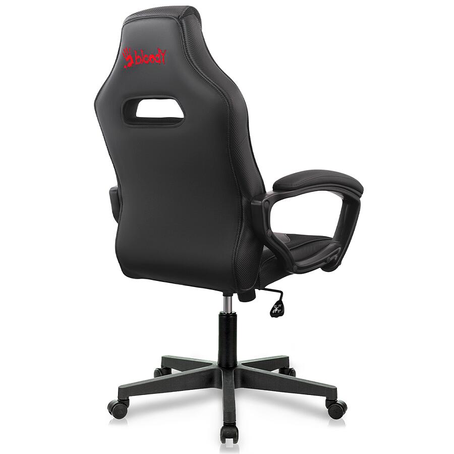 Игровое кресло A4Tech Bloody GC-200, искусственная кожа, черный/красный - фото 5