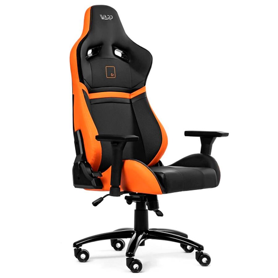 Игровое кресло WARP GR Black/Orange, искусственная кожа, черный/оранжевый - фото 3