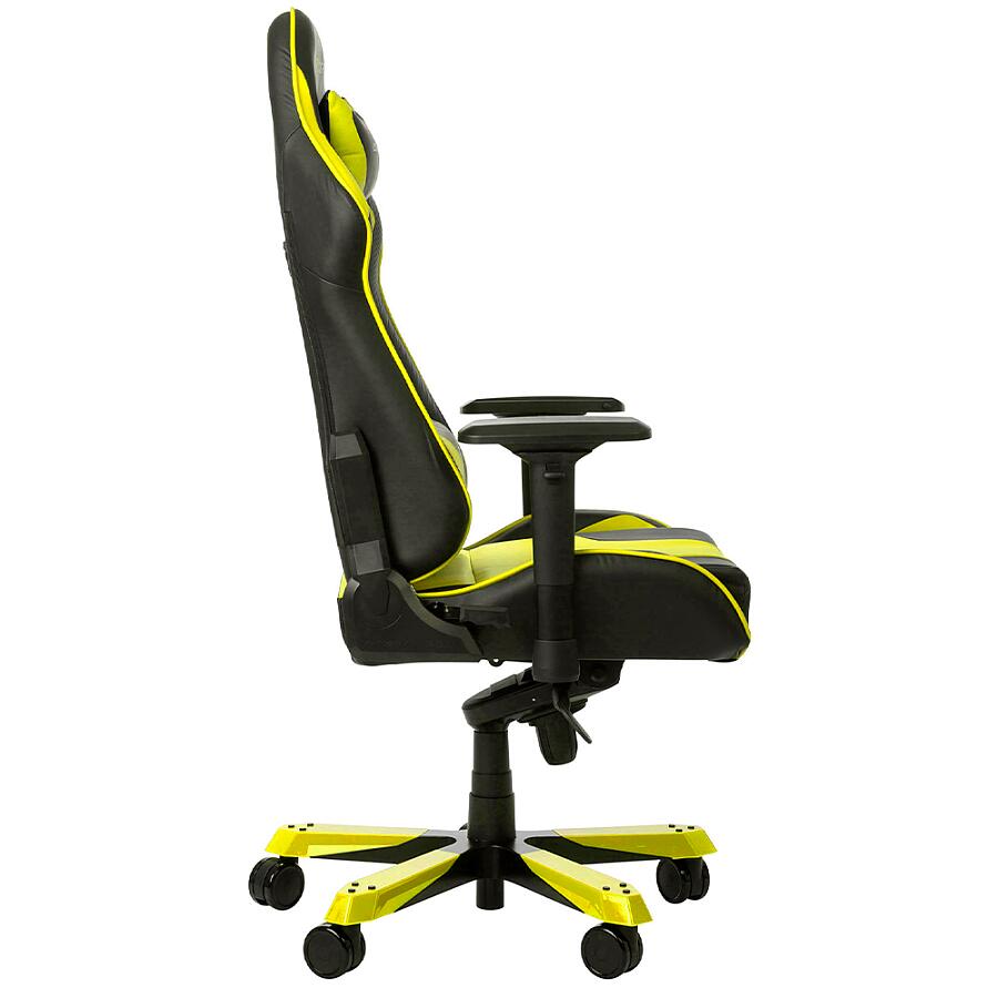 Игровое кресло DXRacer King OH/KS06/NY, черный/желтый, искусственная кожа - фото 4