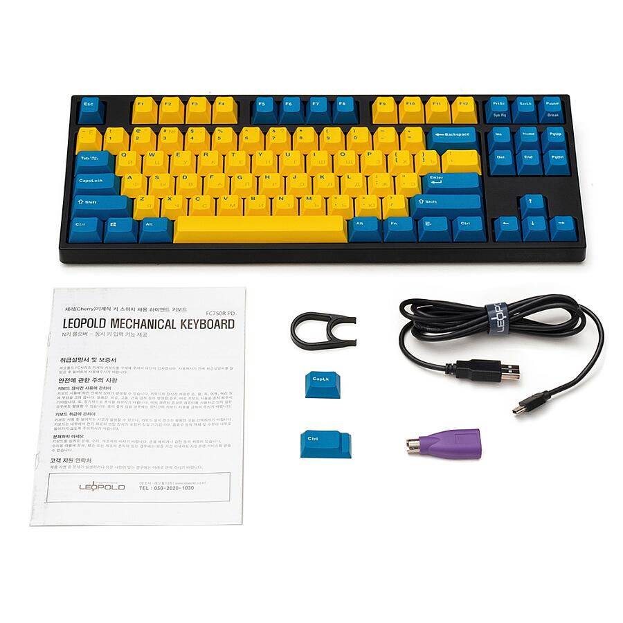 Клавиатура Leopold FC750R PD Yellow/Blue Cherry MX Blue - фото 11