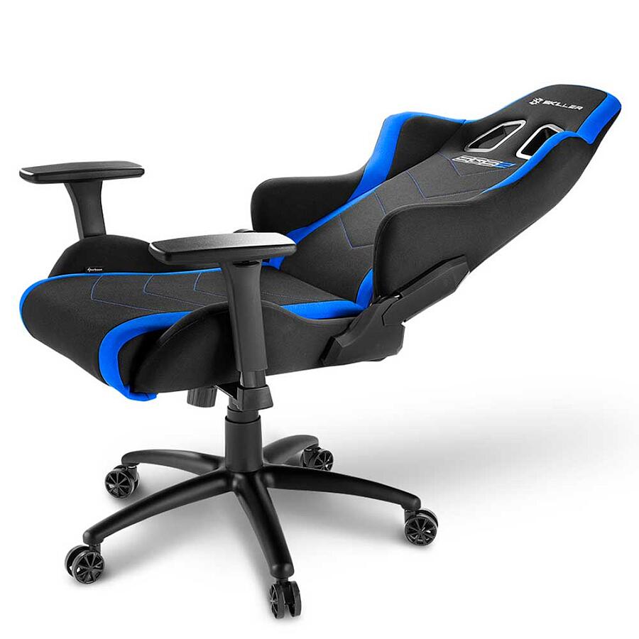 Игровое кресло Sharkoon Shark SKILLER SGS2 Blue, ткань, черный/синий - фото 5