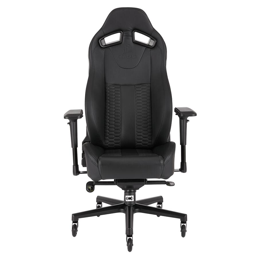 Игровое кресло Corsair T2 Road Warrior Black, искусственная кожа, черный - фото 2