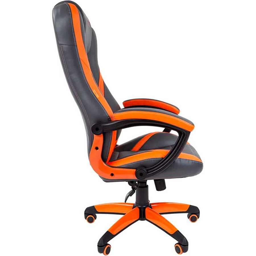 Игровое кресло Chairman Game 22 Grey/Orange, искусственная кожа, серый/оранжевый - фото 3