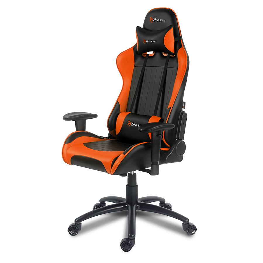 Игровое кресло Arozzi Verona Orange, искусственная кожа, черный/оранжевый - фото 1