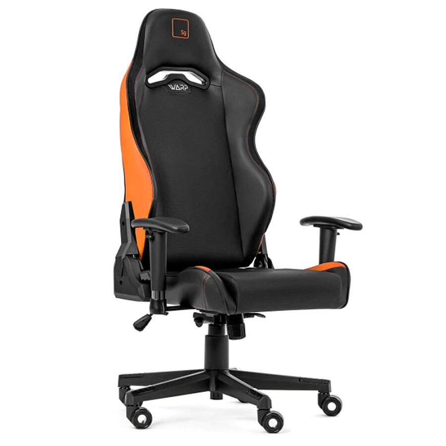 Игровое кресло WARP SG Black/Orange, искусственная кожа, черный/оранжевый - фото 3