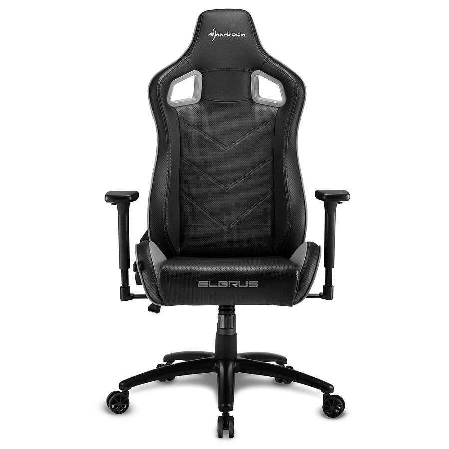 Игровое кресло Sharkoon ELBRUS 2 Grey, искусственная кожа, черный/серый - фото 2