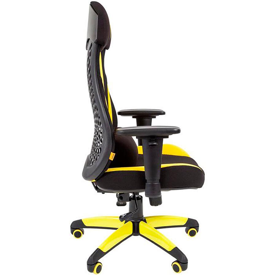 Игровое кресло Chairman Game 14 Black/Yellow, ткань, черный/желтый - фото 3