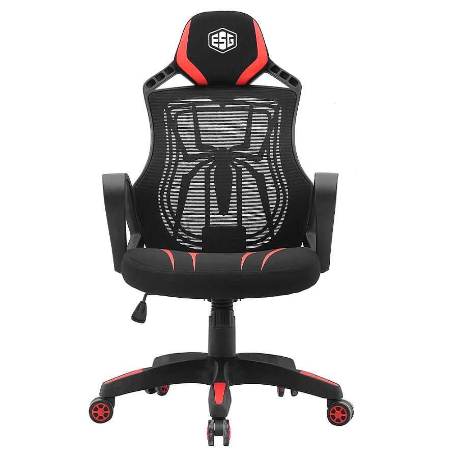 Игровое кресло E-Sport Gear ESG-400 Black, ткань, черный/красный - фото 1