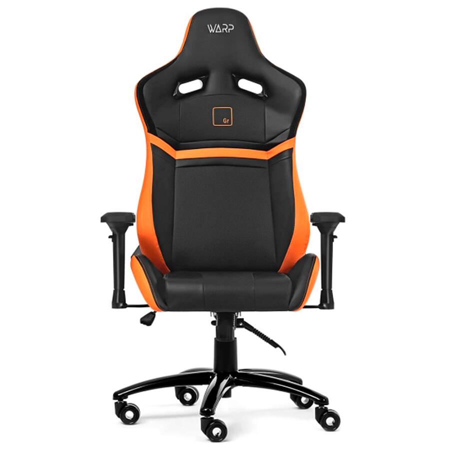 Игровое кресло WARP GR Black/Orange, искусственная кожа, черный/оранжевый - фото 2