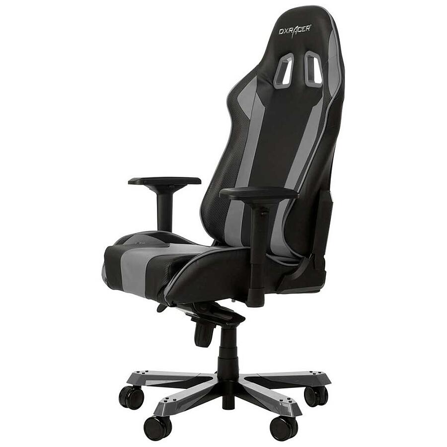 Игровое кресло DXRacer King OH/KS06/NG, черный/серый, Экокожа - фото 2