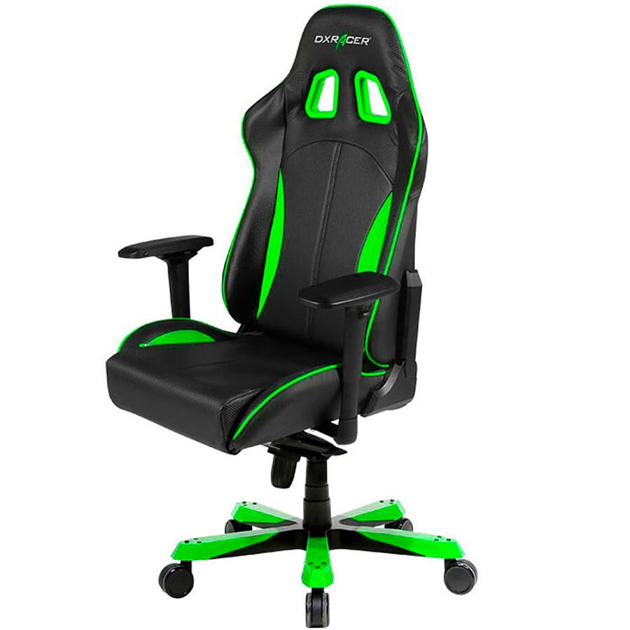 Игровое кресло DXRacer King OH/KS57/NE, черный/зеленый, искусственная кожа - фото 4