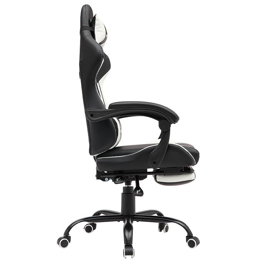 Игровое кресло VMMGame Throne White, искусственная кожа, черный/белый - фото 3