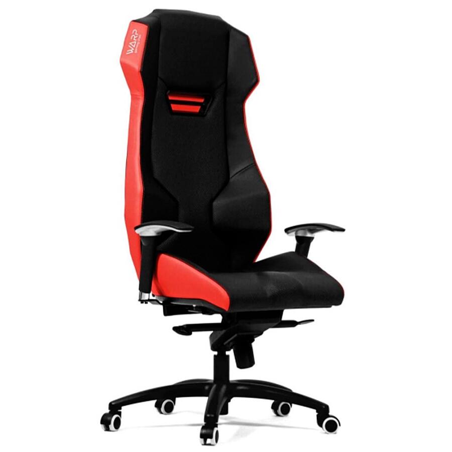 Игровое кресло WARP ZE Black/Red, искусственная кожа, черный/красный - фото 1