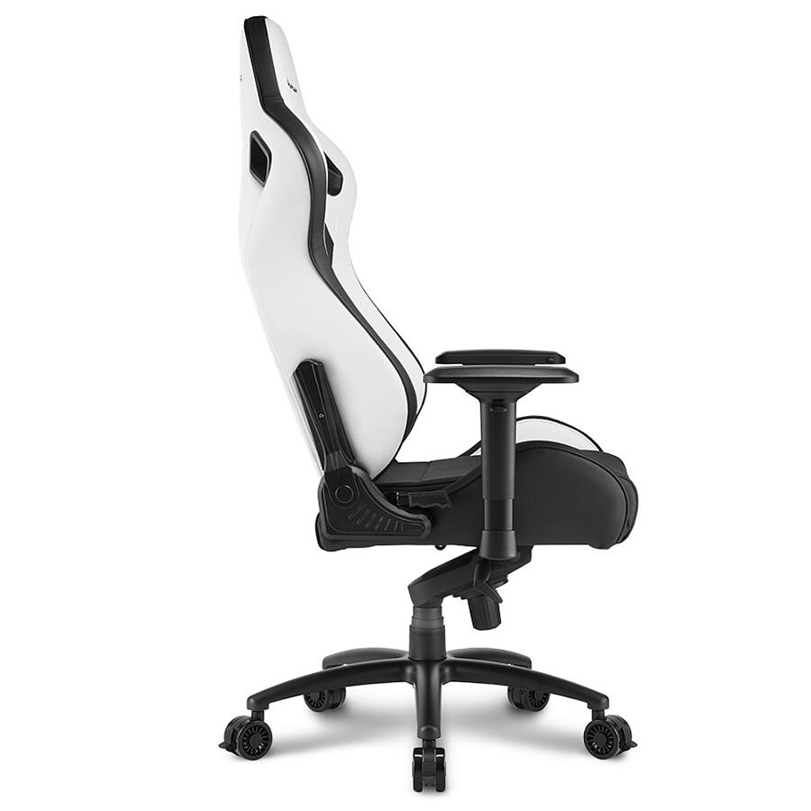 Игровое кресло Sharkoon Shark SKILLER SGS4 White, искусственная кожа, черный/белый - фото 4