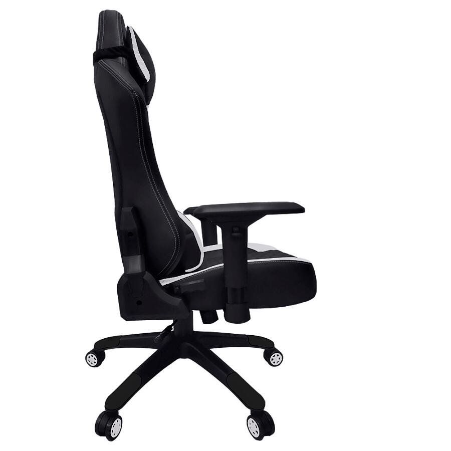 Игровое кресло Red Square Lux Black, искусственная кожа, черный/белый - фото 3