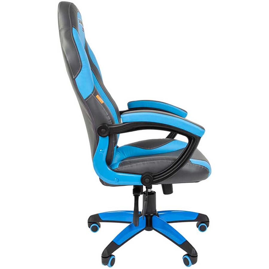 Игровое кресло Chairman Game 20 Grey/Blue, искусственная кожа, серый/синий - фото 3