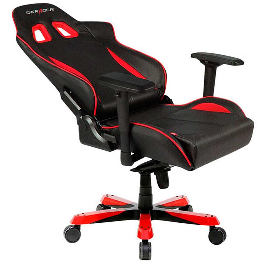 Игровое кресло DXRacer King OH/KS57/NR, черный/красный, искусственная кожа - фото 4