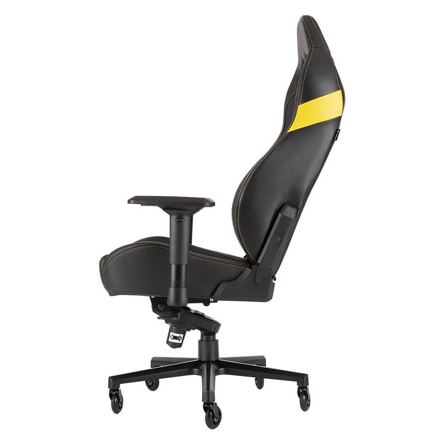 Игровое кресло Corsair T2 Road Warrior Yellow, искусственная кожа, черный/желтый - фото 5