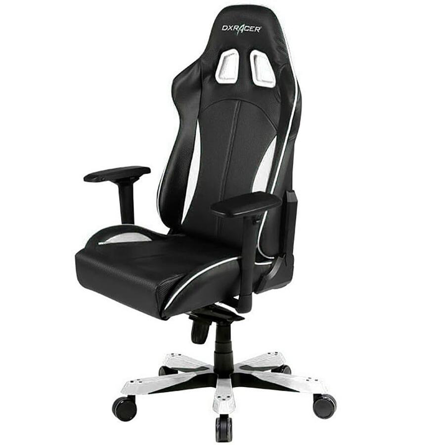 Игровое кресло DXRacer King OH/KS57/NW, черный/белый, искусственная кожа - фото 2