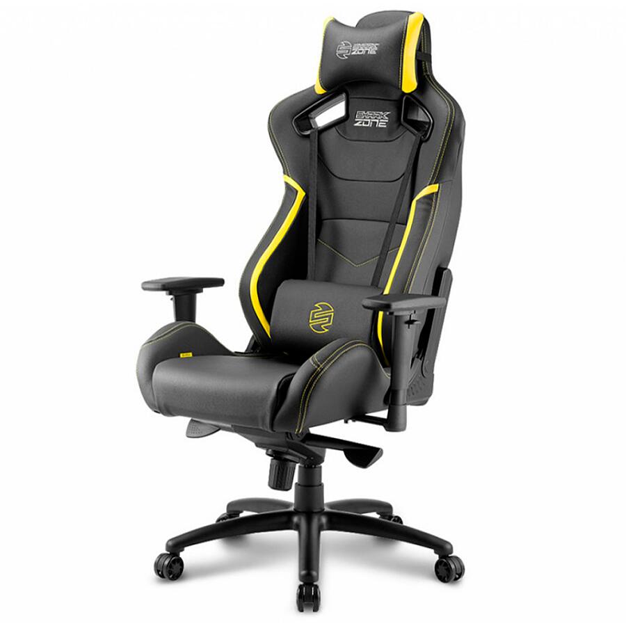 Игровое кресло Sharkoon Shark Zone GS10 Black Yellow, искусственная кожа, черный/желтый - фото 1
