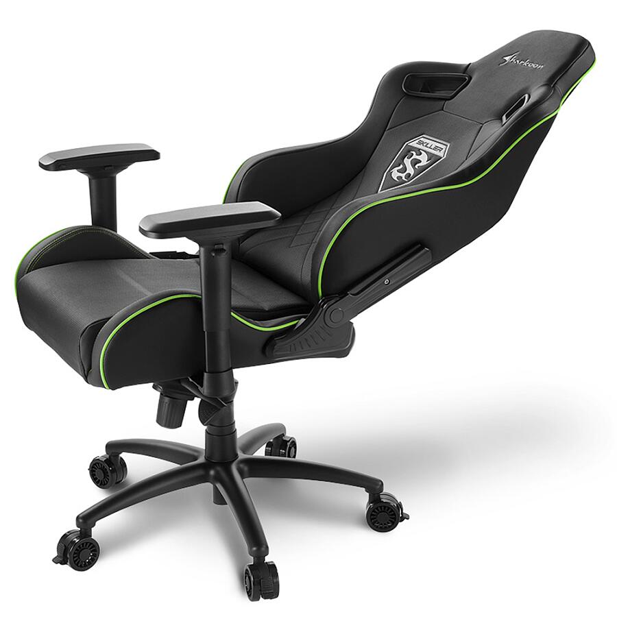 Игровое кресло Sharkoon Shark SKILLER SGS4 Green, искусственная кожа, черный/зеленый - фото 5