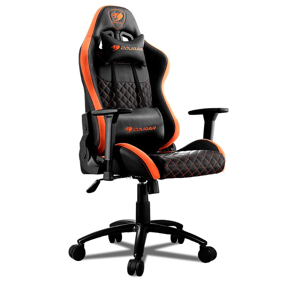 Игровое кресло COUGAR Rampart Orange, искусственная кожа, черный/оранжевый - фото 2