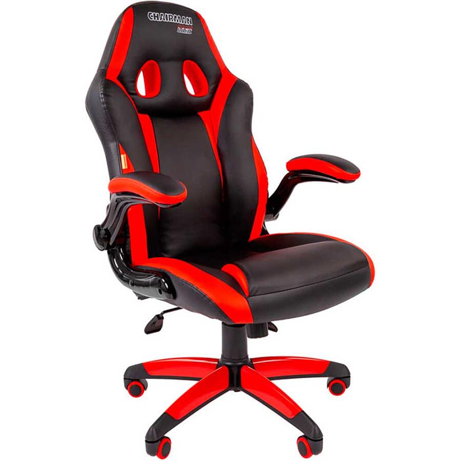Игровое кресло Chairman Game 15 Black/Red, искусственная кожа, черный/красный - фото 2