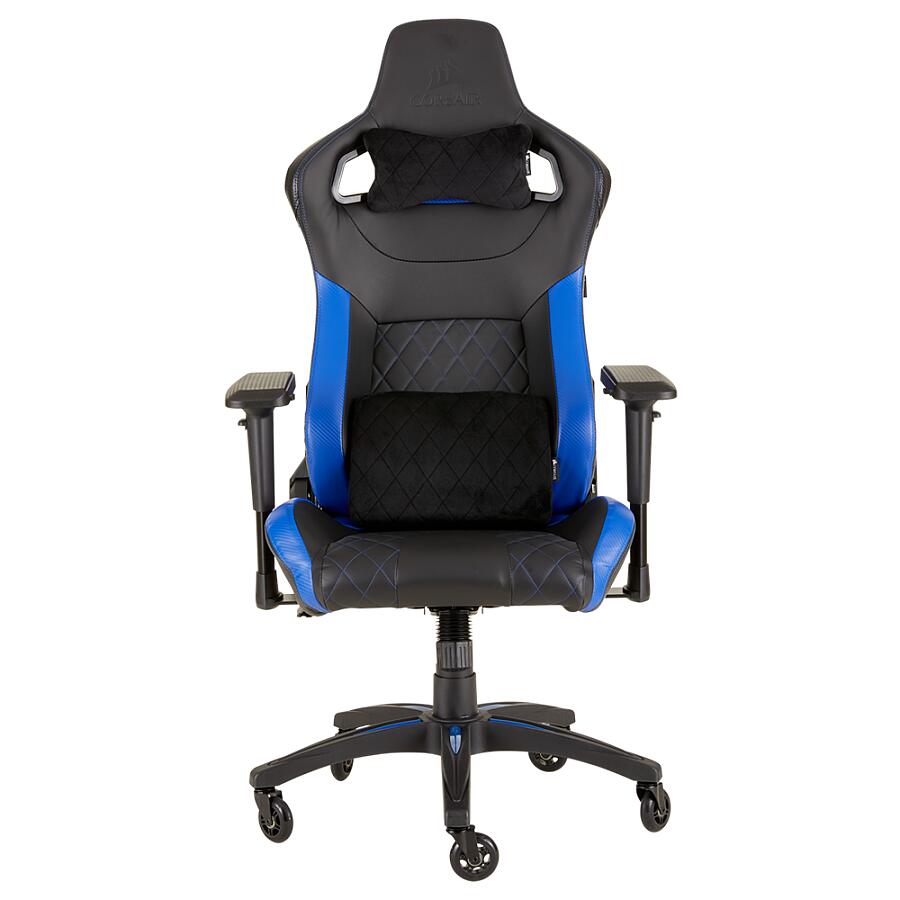 Игровое кресло Corsair T1 Race 2018 Blue, искусственная кожа, черный/синий - фото 1