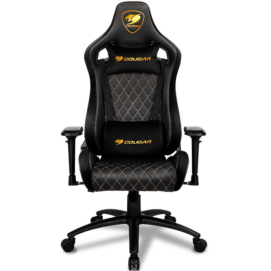 Игровое кресло COUGAR Armor S Royal, искусственная кожа, черный/золотой - фото 1