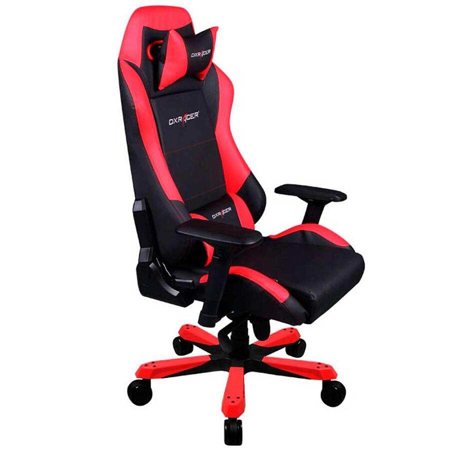 Игровое кресло DXRacer Iron OH/IS11/NR, искусственная кожа, черный, красный - фото 1