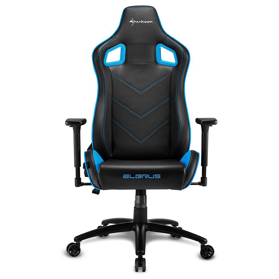 Игровое кресло Sharkoon ELBRUS 2 Blue, искусственная кожа, черный/синий - фото 2
