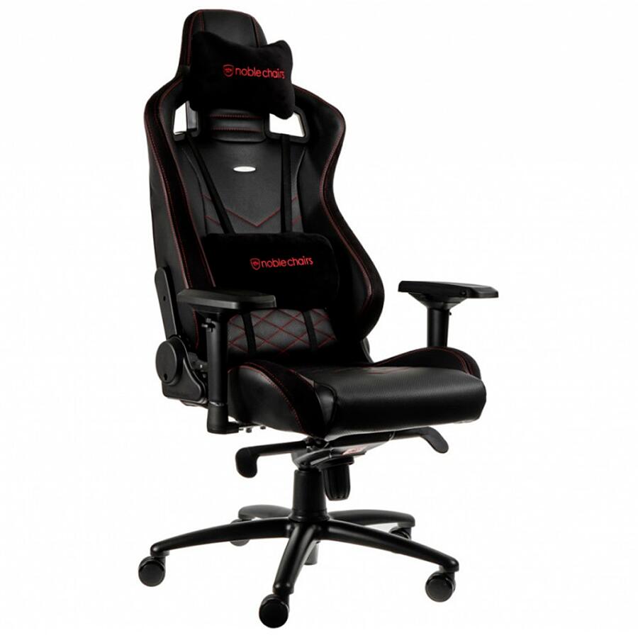 Игровое кресло Noblechairs EPIC Black/Red, искусственная кожа, черный/красный - фото 1