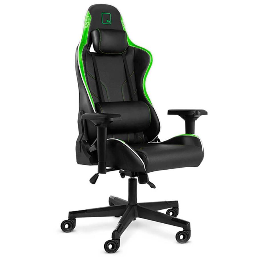 Игровое кресло WARP XN Black/Green, искусственная кожа, черный/зеленый - фото 1