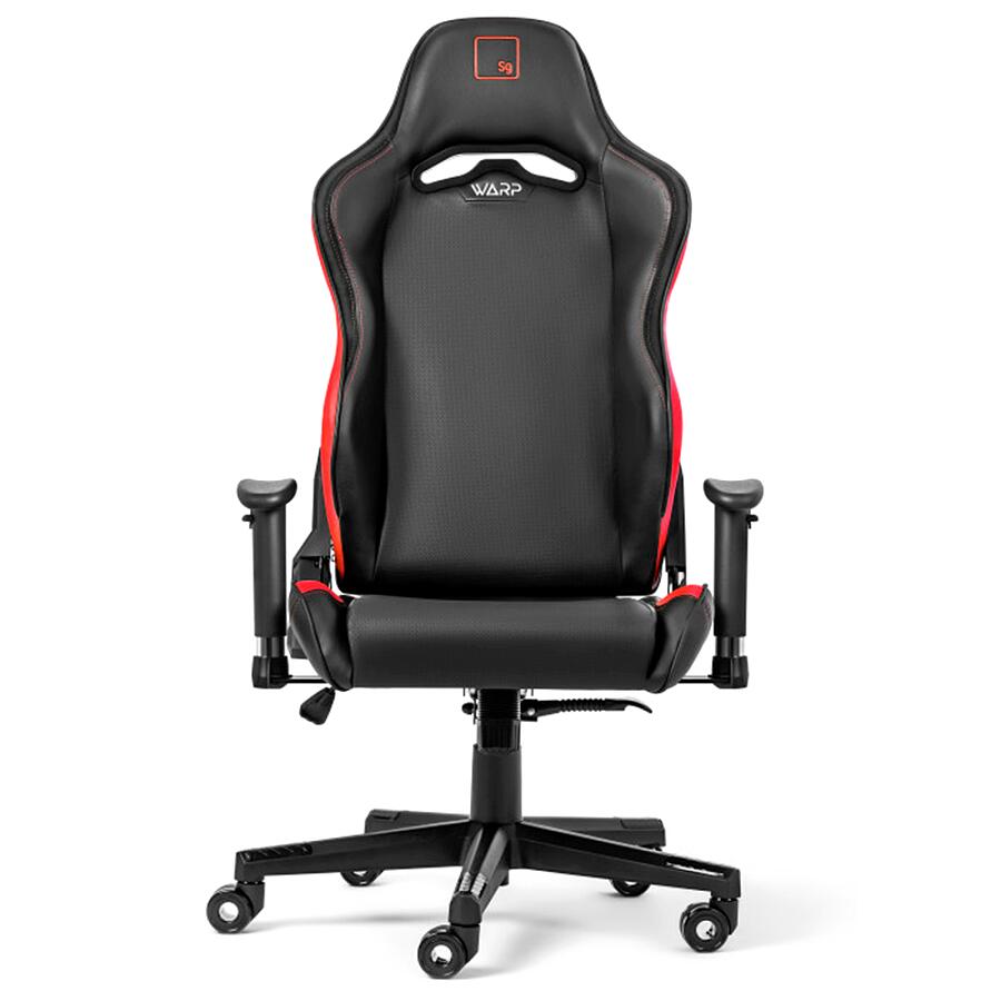 Игровое кресло WARP SG Black/Red, искусственная кожа, черный/красный - фото 3
