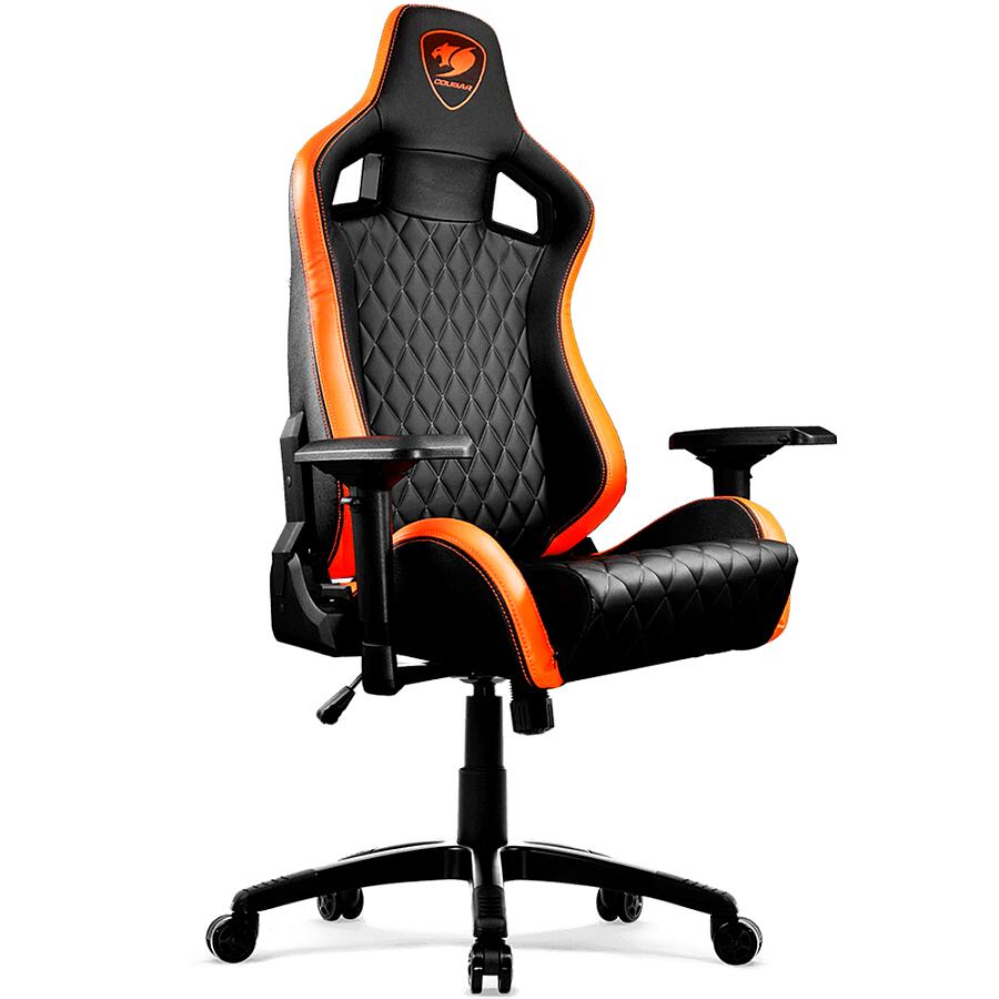 Игровое кресло COUGAR Armor S Orange, искусственная кожа, черный/оранжевый - фото 2