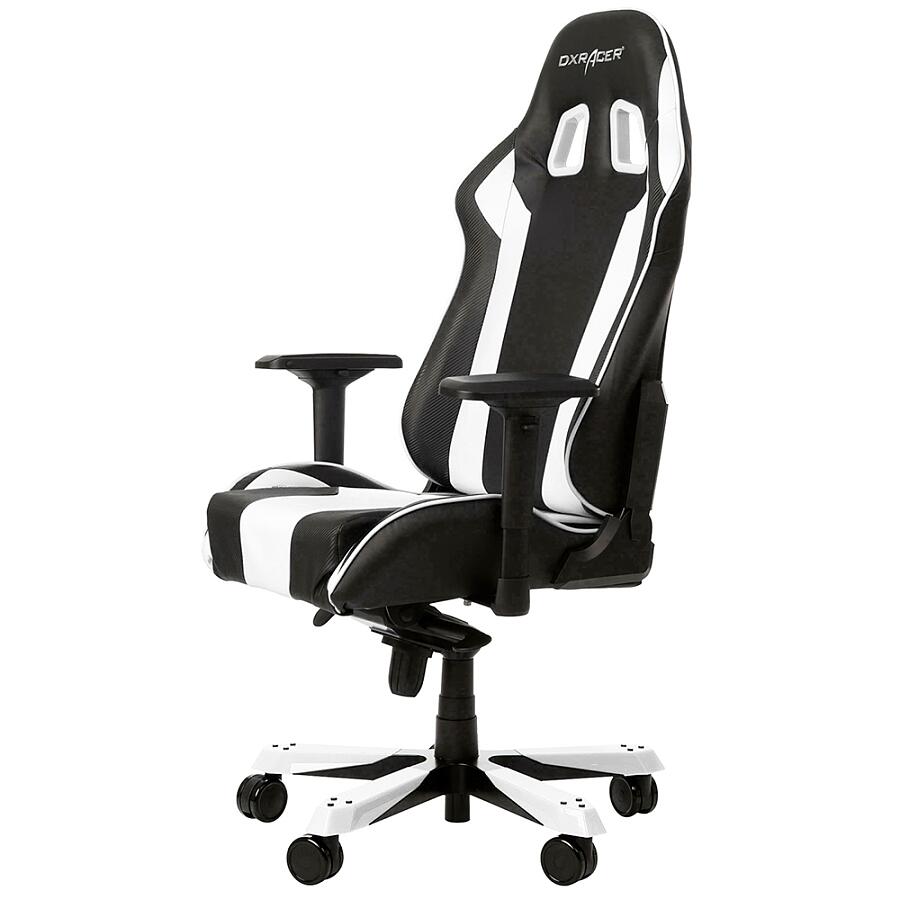 Игровое кресло DXRacer King OH/KS06/NW, черный/белый, искусственная кожа - фото 2
