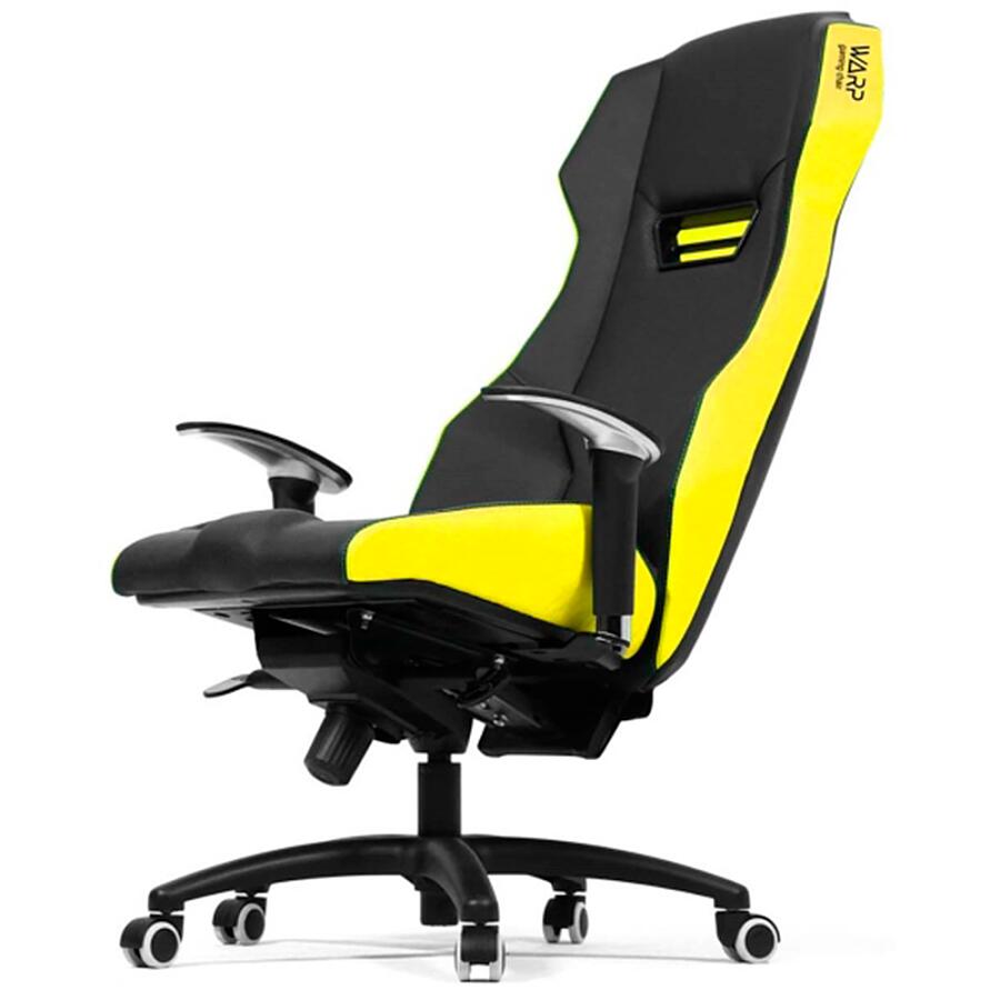 Игровое кресло WARP ZE Black/Yellow, искусственная кожа, черный/желтый - фото 3