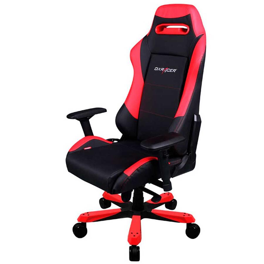 Игровое кресло DXRacer Iron OH/IS11/NR, искусственная кожа, черный, красный - фото 3