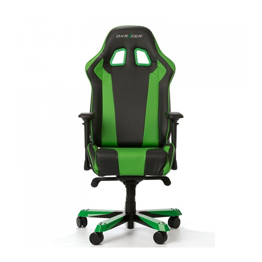 Игровое кресло DXRacer King OH/KS06/NE, черный/зеленый, искусственная кожа - фото 5