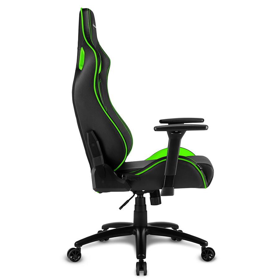 Игровое кресло Sharkoon ELBRUS 2 Green, искусственная кожа, черный/зеленый - фото 4